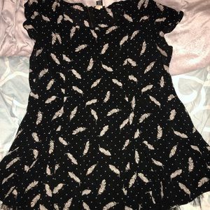 Torrid Feather & Polka Dot Print Top